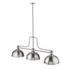 Z-Lite Melange 3 Light Chandelier, Brushed Nickel & Brushed Nckel 725-3BN-D12BN